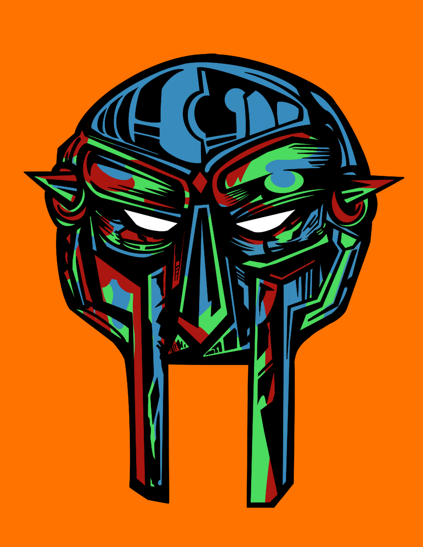 Orange MF Doom Canvas Print
