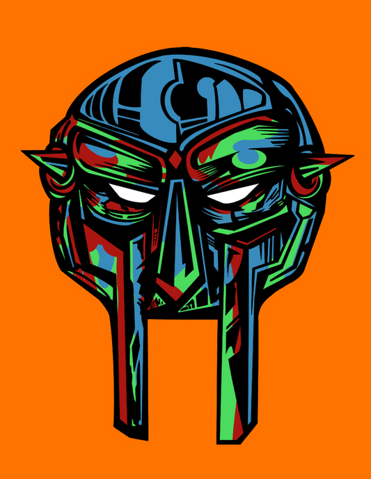 Orange MF Doom Canvas Print